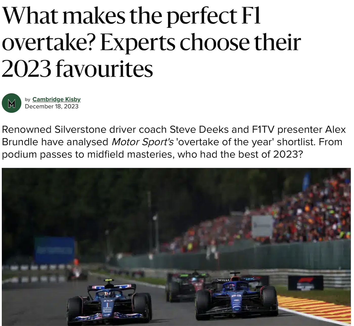 Motorsport Magazine Expert